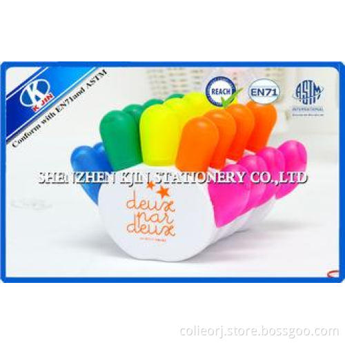 Plastic Water Colored Pencils Set With 5 color , Finger Sha